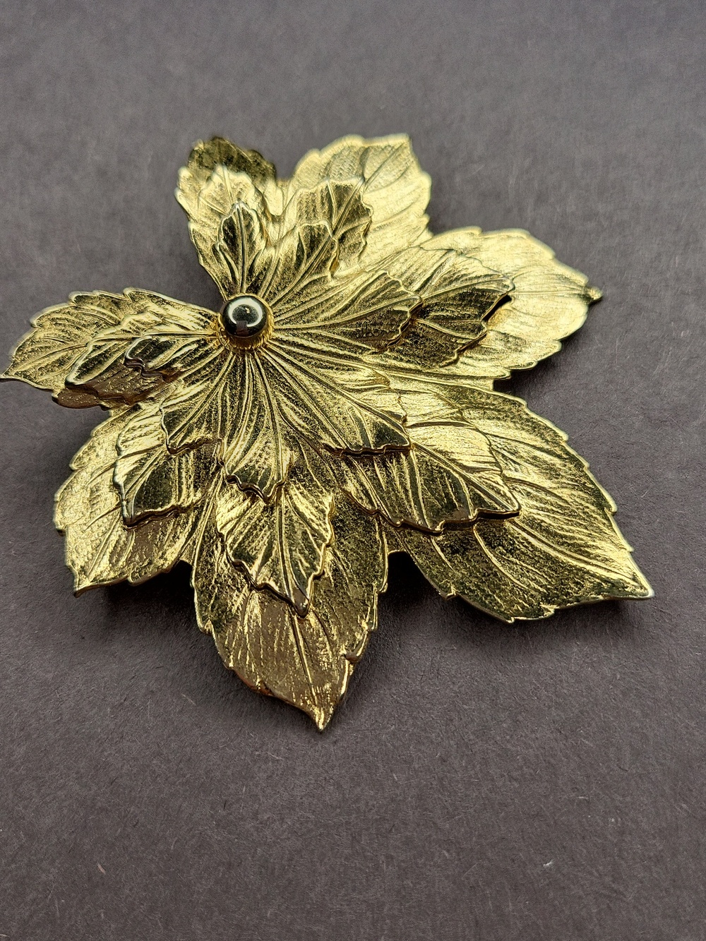 Gold Leaf Brooch
